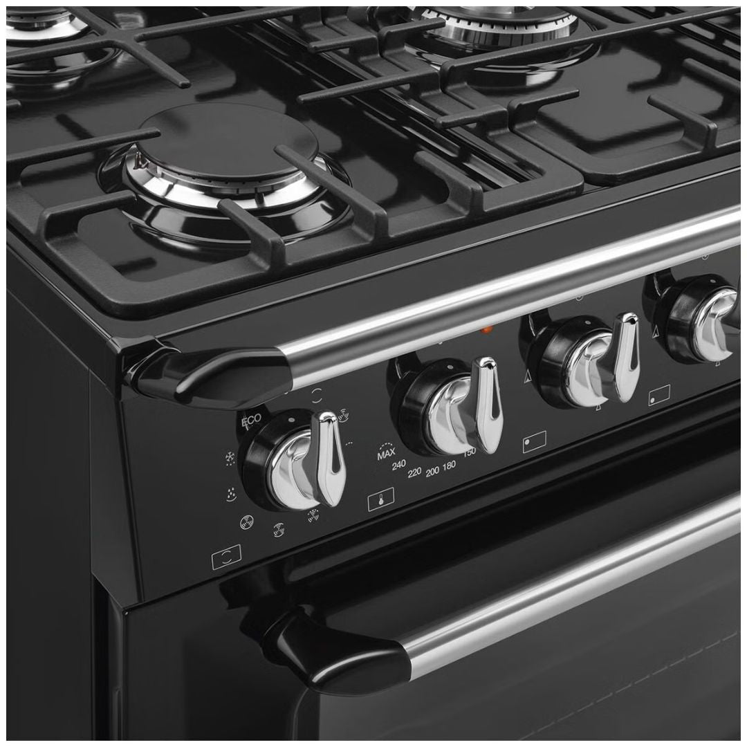 Smeg 90cm Victoria Dual Fuel Pyrolytic Freestanding Oven TRA90GPBL - Factory Seconds