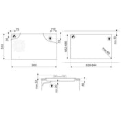 Smeg 90cm Induction Cooktop with Gas Burner SAIG3953B
