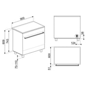 Smeg 90cm Freestanding Stainless Steel Oven with Induction Hob C9IMX2 - Factory Seconds