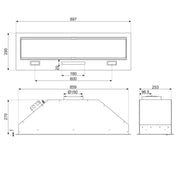 Smeg 90cm Undermount Rangehood Stainless Steel KSGAU9P4VN - Factory Seconds