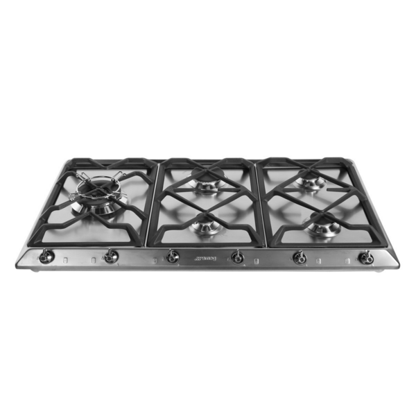 Smeg 90cm Stainless Steel Gas Cooktop CIR597XS Factory Seconds Disco The Appliance Group