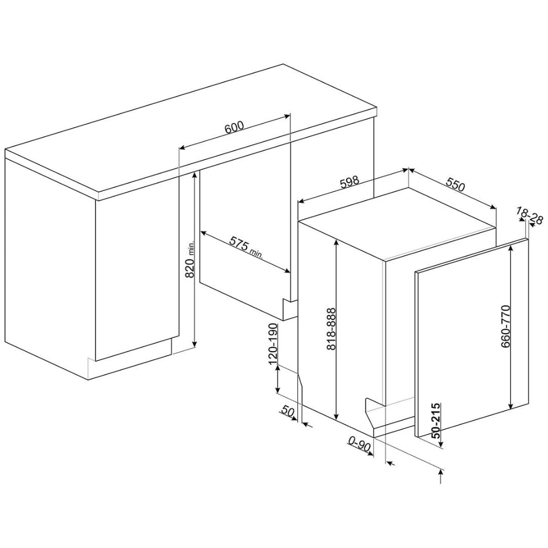 Smeg Fully Integrated Dishwasher DWAFI6224-4 - Carton Damage