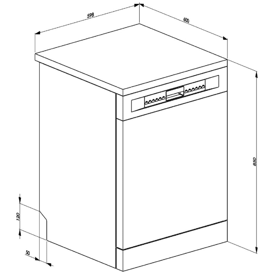 Smeg Freestanding Stainless Steel Dishwasher DWA6234X4 - Factory Seconds