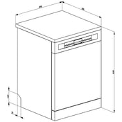 Smeg Freestanding Stainless Steel Dishwasher DWA6234X4 - Factory Seconds