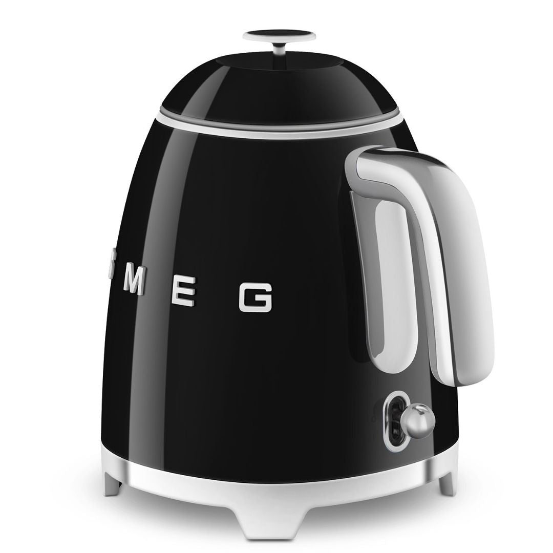 Smeg 50s Retro Style Black Mini Kettle KLF05BLAU - Carton Damage