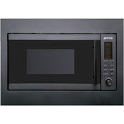 Smeg 31L Built-In Microwave with Trim Kit Matte Black SMO31MBT - Factory Seconds