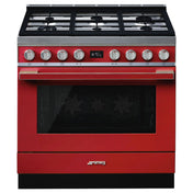 Smeg 90cm Red Freestanding Portofino Oven CPF9GPRA - Ex Display