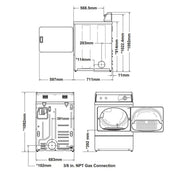 Speed Queen 9kg Natural Gas Vented Dryer ADG3TR
