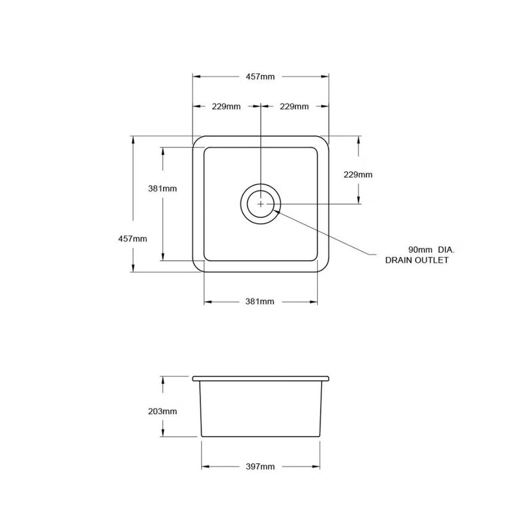 Turner Hastings Inset Gloss White Sink CU46FS - Clearance