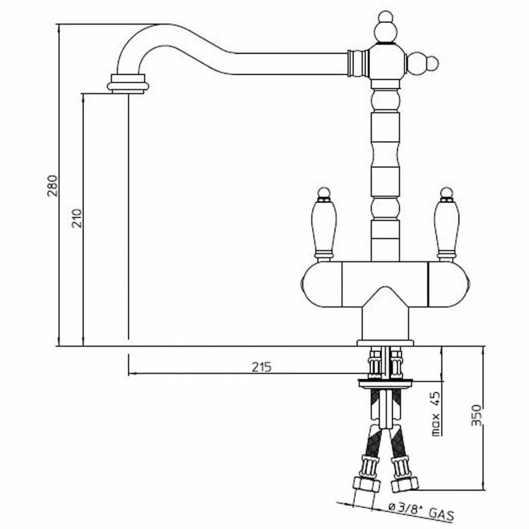 Turner Hastings Francès Twin Tap 18117BR - Clearance