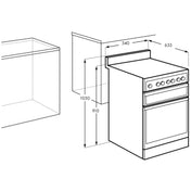 Chef 54cm All Gas Freestanding Oven CFG501WCH - Factory Seconds