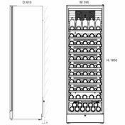 Vintec 126 Bottle Wine Storage Cabinet VWM198PBA-R - Factory Seconds
