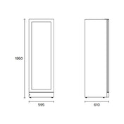 Vintec 198 Bottle Wine Storage Cabinet V190SG2E-BKLH - Factory Seconds