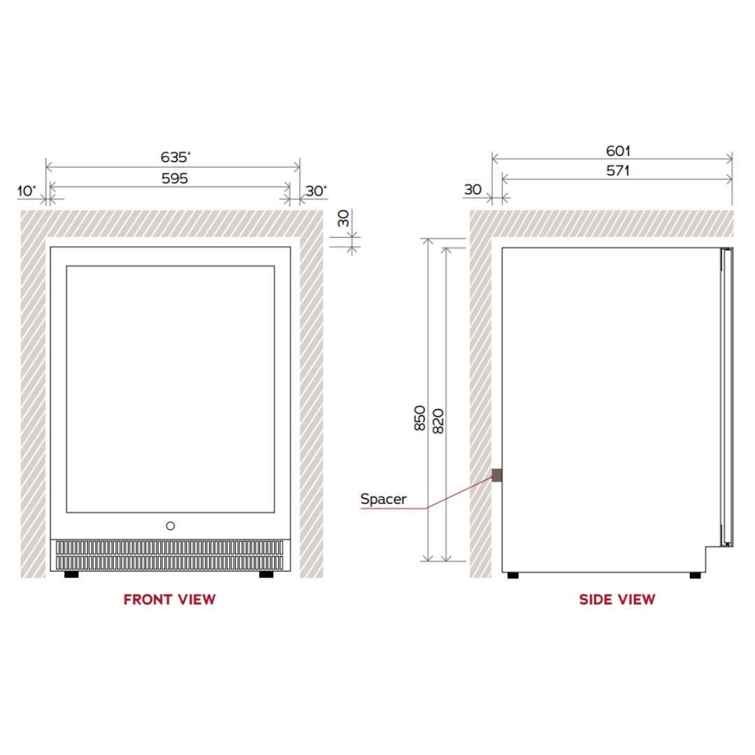 Vintec 100 Beer Bottle Beverage Centre VBS050SBB-X - Factory Seconds