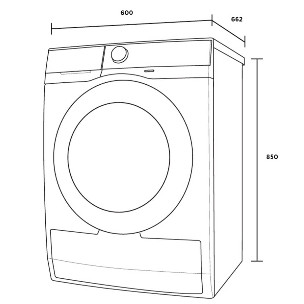 Westinghouse 8kg EasyCare 500 Series Heat Pump Dryer WDH804N7WA - Factory Seconds Discount