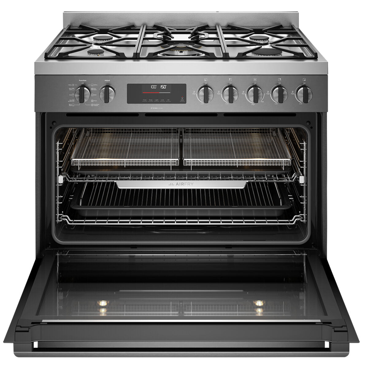 Westinghouse 90cm Freestanding Dual Fuel Pyrolytic Oven WFEP9717DD - Factory Seconds