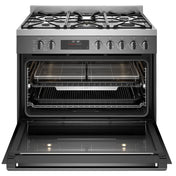 Westinghouse 90cm Freestanding Dual Fuel Pyrolytic Oven WFEP9717DD - Factory Seconds