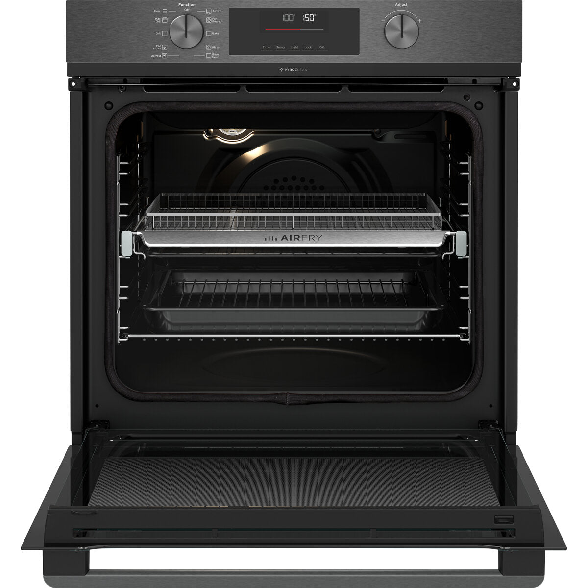 Westinghouse 60cm Multi-function Pyrolytic Oven with AirFry Dark Stainless Steel WVEP6716DD - Factory Seconds