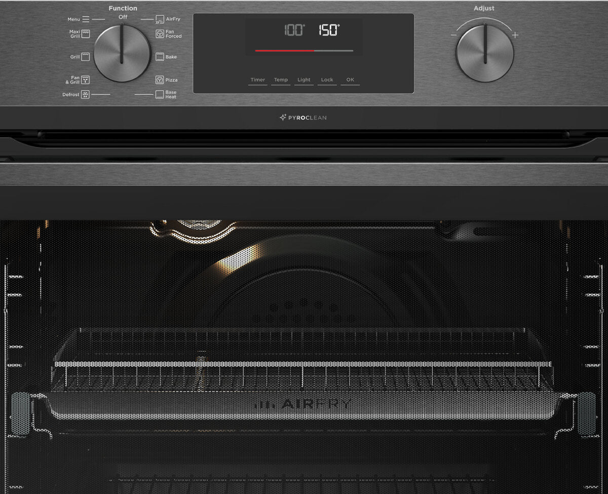 Westinghouse 60cm Multi-function Pyrolytic Oven with AirFry Dark Stainless Steel WVEP6716DD - Factory Seconds