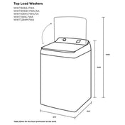 Westinghouse 10kg EasyCare Top Load Washing Machine WWT1084C7SA - Factory Seconds