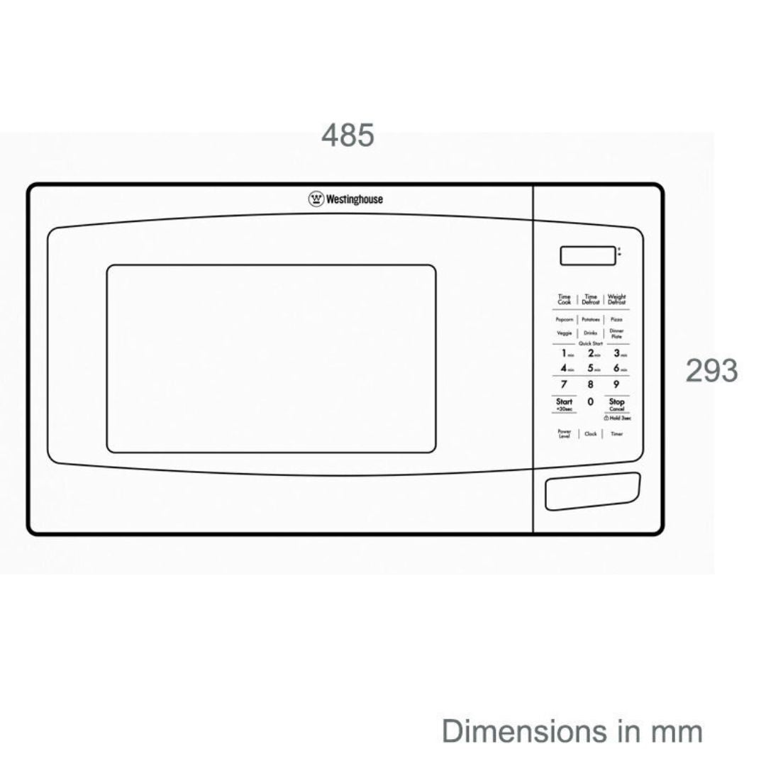 Westinghouse 23L Stainless Steel Countertop 800W Microwave WMF2302SA - Factory Seconds