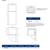 Westinghouse 247L Top Mount Refrigerator Black WTM2500BA-X - Factory Seconds