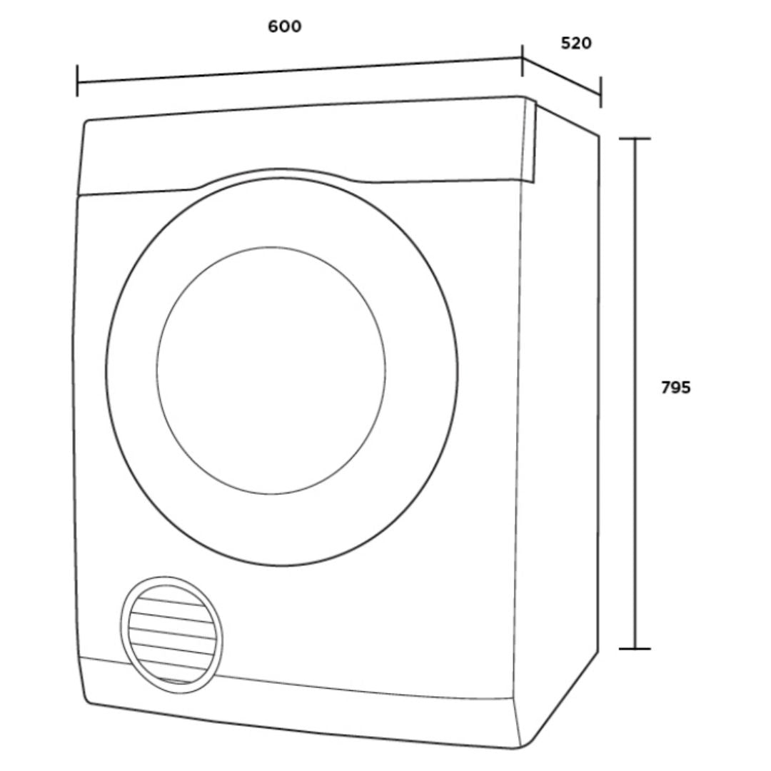 Westinghouse 4.5kg Vented Clothes Dryer WDV457H3WB - Factory Seconds