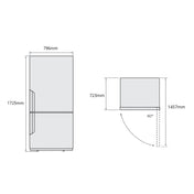 Westinghouse 496L Bottom Mount Frost Free Fridge WBE5300SC-R - Factory Seconds