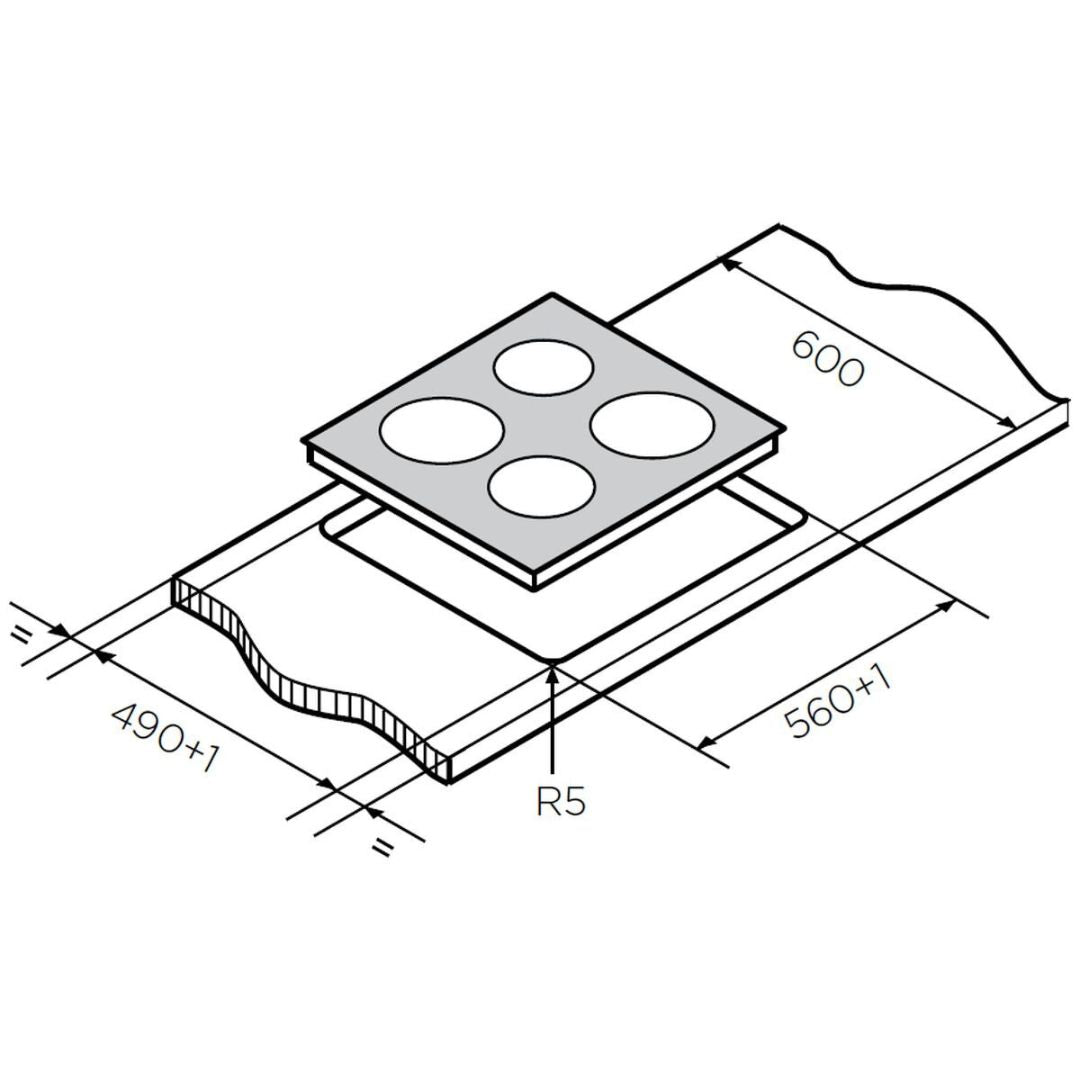 Westinghouse 60cm Ceramic Cooktop WHC642BC - Factory Seconds