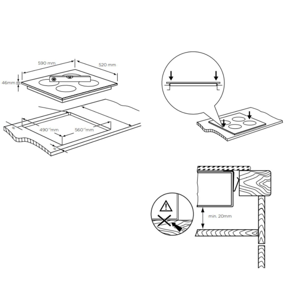 Westinghouse 60cm Induction Cooktop WHI643BD - Carton Damage