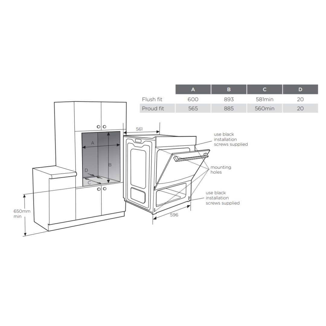 Westinghouse 60cm Multi Function Duo Oven with Separate Grill WVE6565SD - Carton Damage