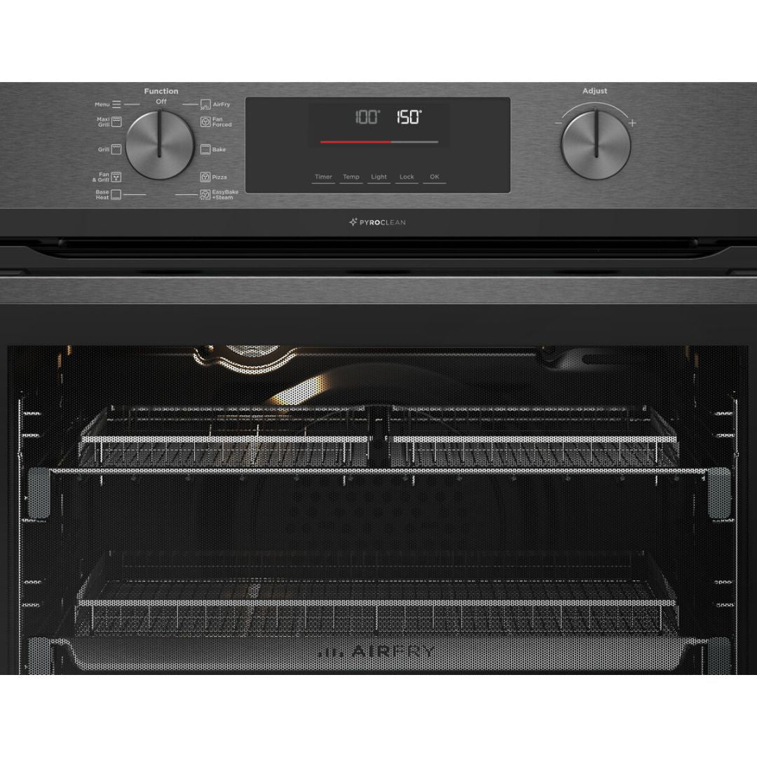 Westinghouse 60cm Multi-function Pyrolytic Oven with AirFry Dark Stainless Steel WVEP6717DD - Factory Seconds