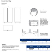 Westinghouse 624L Side by Side Stainless Steel Refrigerator WSE6200SB -  Factory Seconds