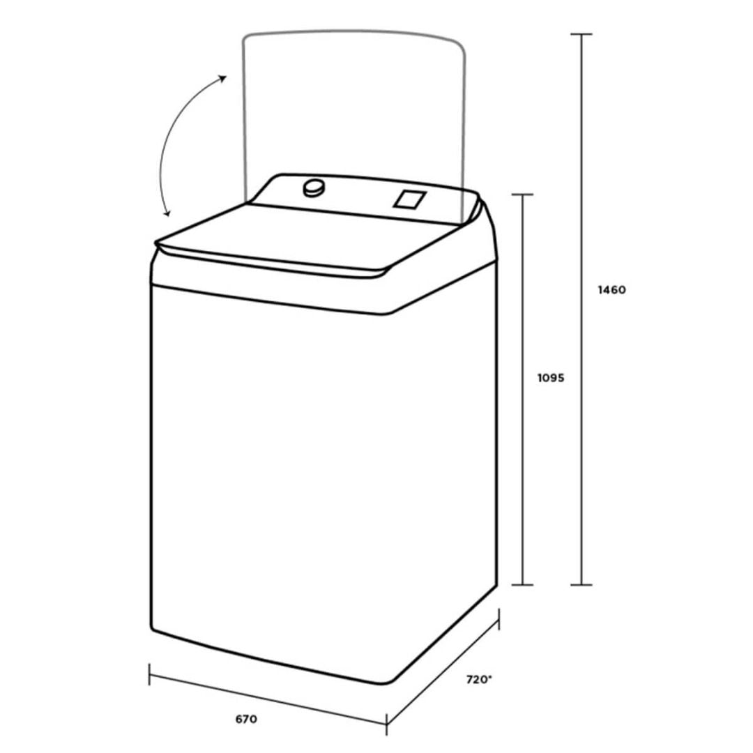 Westinghouse 8kg EasyCare Top Load Washing Machine WWT8084J7WA - Factory Seconds