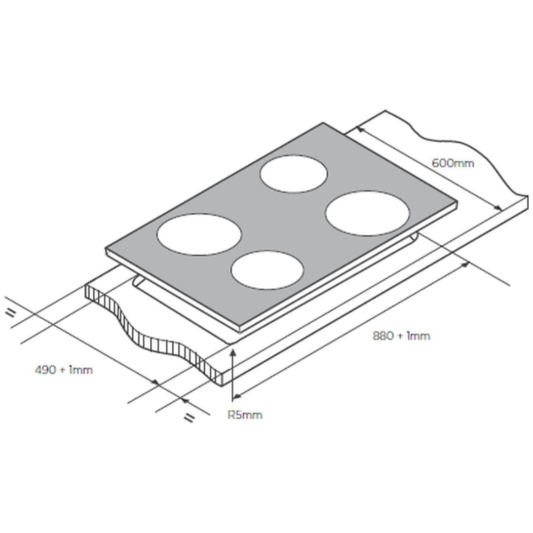 Westinghouse 90cm Ceramic Cooktop WHC942BC - Factory Seconds