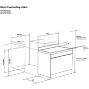 Westinghouse 90cm Electric Freestanding Oven WFE9546SD - Carton Damage