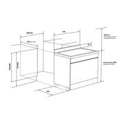 Westinghouse 90cm Electric Freestanding Oven with Induction Cooktop WFE9756DD - Factory Seconds