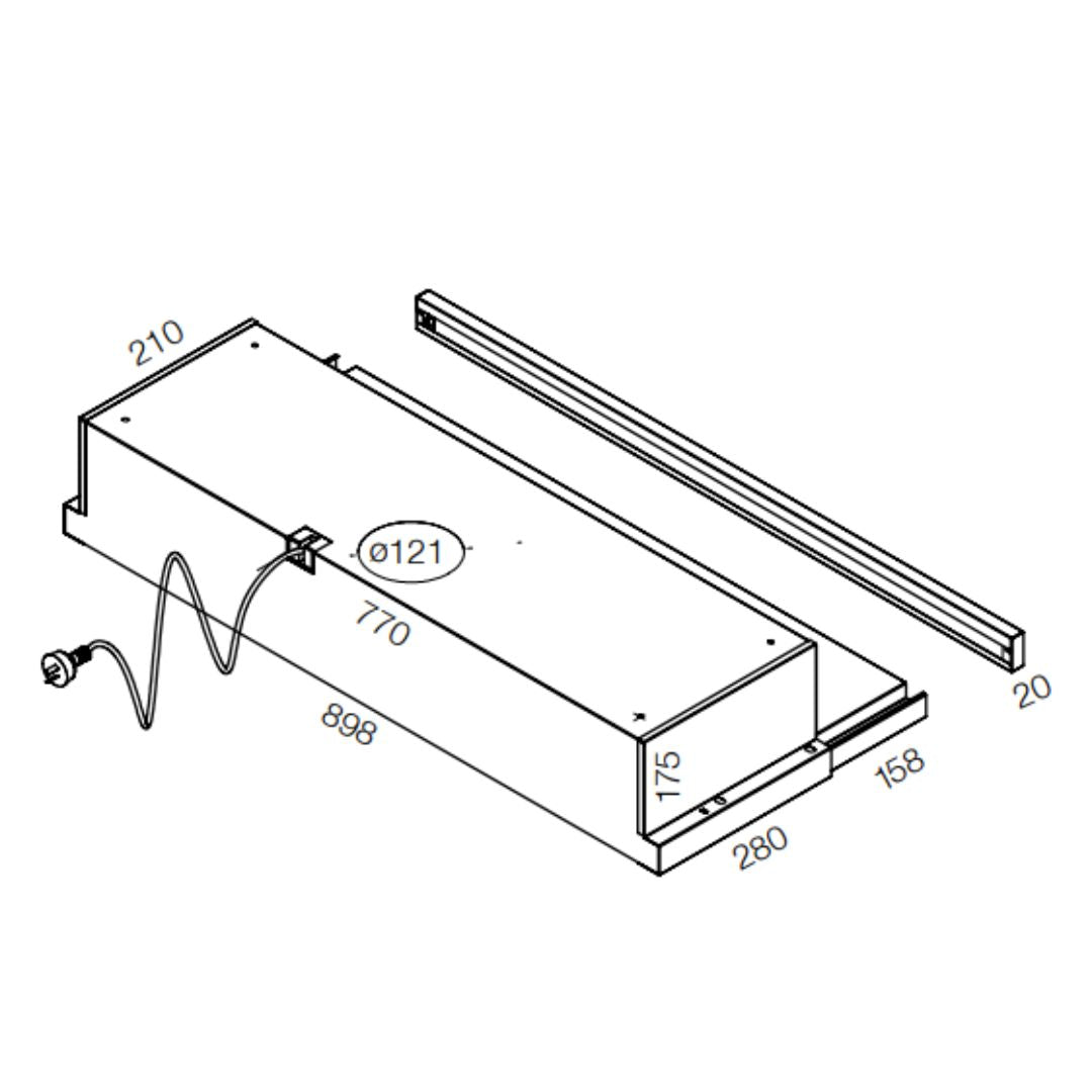 Westinghouse 90cm Slide out Rangehood WRR904SB - Factory Seconds