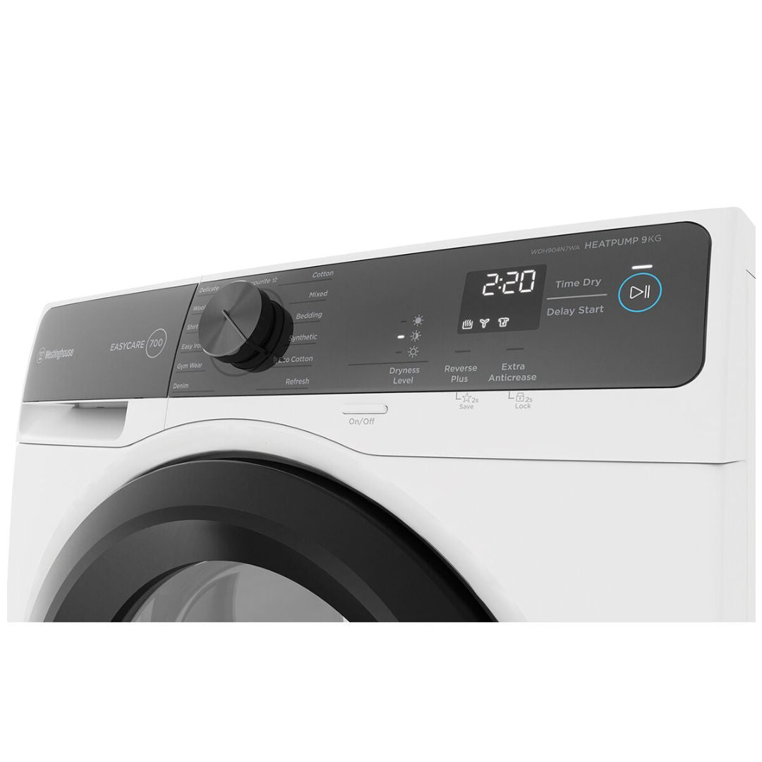Westinghouse 9kg EasyCare 700 Series Heat Pump Dryer WDH904N7WA - Factory Seconds