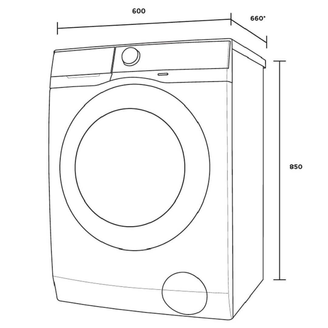 Westinghouse 9kg EasyCare Front Load Washer Dryer WWW9024M5SA - Factory Seconds