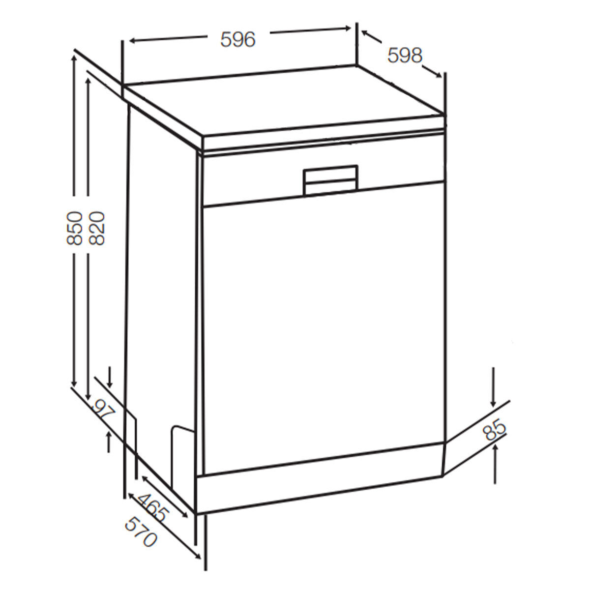 Westinghouse 60cm Freestanding Dishwasher WSF6604WA - Factory Seconds