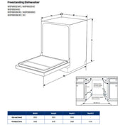 Westinghouse 60cm Stainless Steel Freestanding Dishwasher WSF6602XC - Factory Seconds