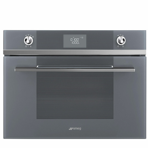 Smeg 60cm Silver Linea Microwave Oven with Grill SFA4102MS - Ex Display