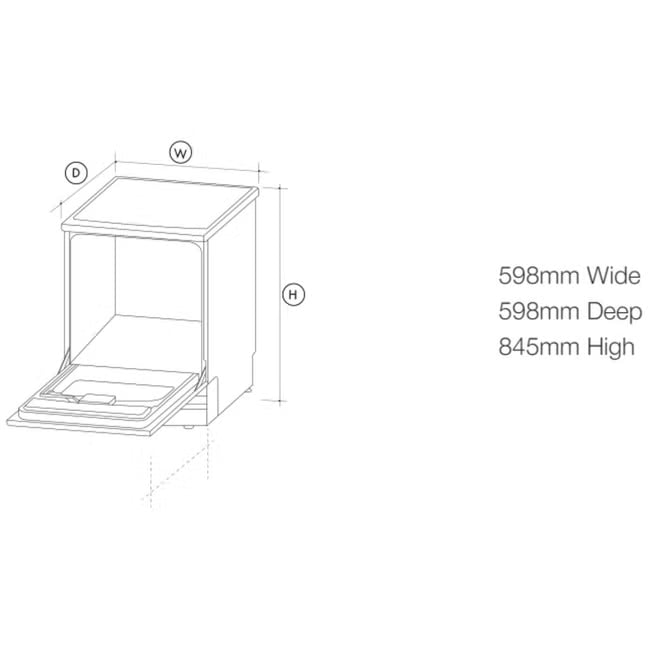 Artusi Stainless Steel Freestanding Dishwasher ADW5009X