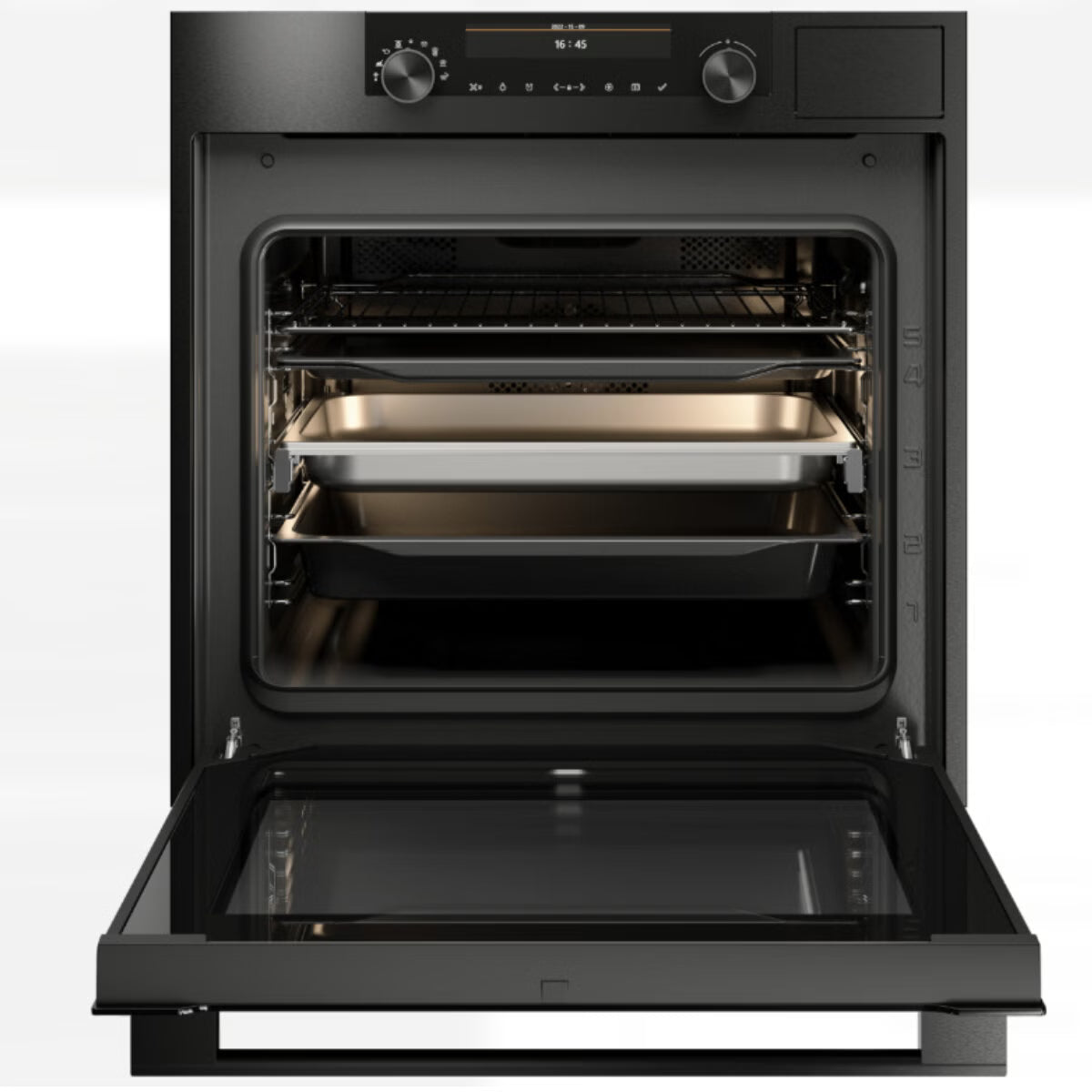 Asko 60cm Black Steel Combi-Steam Oven OCS8687B - Factory Seconds