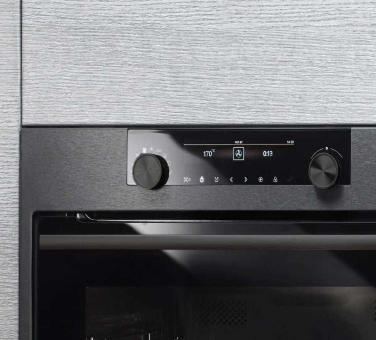 Asko 60cm Black Steel Combi-Steam Oven OCS8687B - Factory Seconds