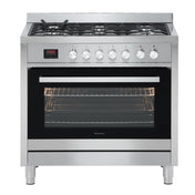 Baumatic 90cm Freestanding Dual Fuel Stainless Steel Oven BAF90EG-2 - Ex Display