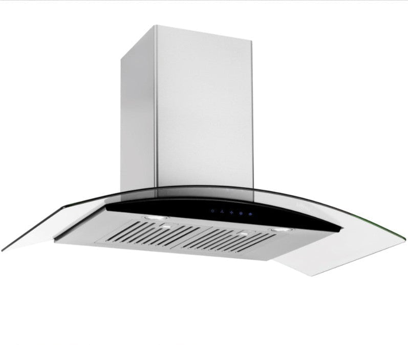Emilia 90cm Curved Glass Canopy Rangehood CK90CGNF