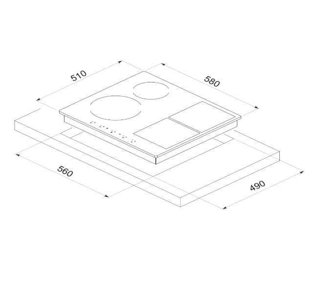 Euro 60cm Induction Cooktop Cooktop E60IDB