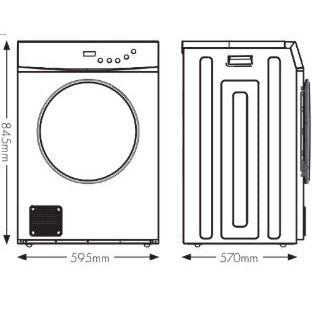 Euro 7kg Vented Dryer EVD7WMWH